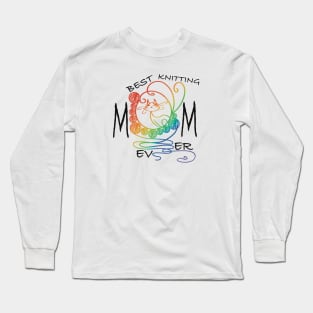 Best knitting mom ever cat Long Sleeve T-Shirt